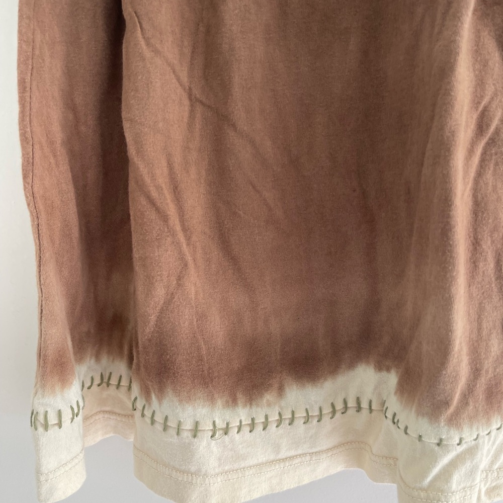 Vintage Gypsy05 Brown Ombre Peplum Top with contrast stitching - Picture 4 of 8
